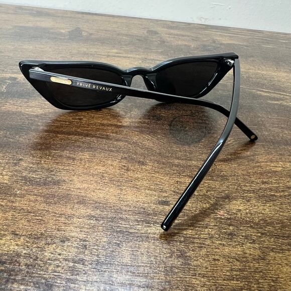 Prive Revaux The Olive Limited Edition Cat Eye Sunglasses w Case Womens Black - Picture 3 of 10